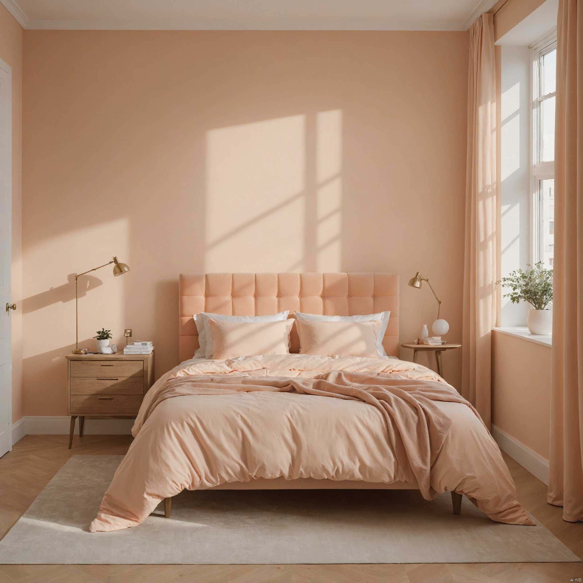  PeachFuzz\(hubg style)\,
hyperrealism, photograph of bedroom