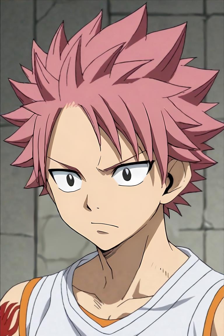 score_9, score_8_up, score_7_up, score_6_up, score_5_up, score_4_up, BREAK source_anime, anime screencap, anime coloring, , , upper body, depth of field, 1boy, solo, male focus, <lora:natsu_dragneel_pony:0.82>, natsu_dragneel, pink hair, black eyes, spiked hair, tattoo, , , , , , <lora:sdxl_lightning_8step_lora:1>