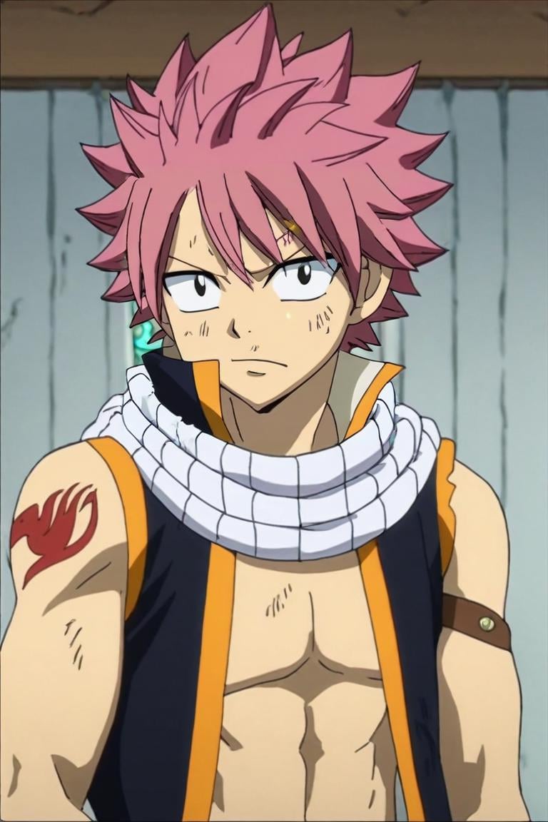 score_9, score_8_up, score_7_up, score_6_up, score_5_up, score_4_up, BREAK source_anime, anime screencap, anime coloring, official style, looking at viewer, upper body, , 1boy, solo, male focus, <lora:natsu_dragneel_pony:1>, natsu_dragneel, , fairy tale costume, messy room, , <lora:sdxl_lightning_8step_lora:1>