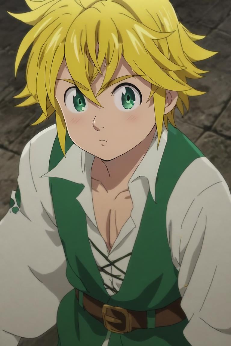 score_9, score_8_up, score_7_up, score_6_up, score_5_up, score_4_up, BREAK source_anime, anime screencap, , official style, looking at viewer, , , 1boy, solo, male focus, <lora:meliodas_nanatsu_no_taizai_pony:0.9>, meliodas_nanatsu_no_taizai, , fairy tale costume, , , <lora:sdxl_lightning_8step_lora:1>