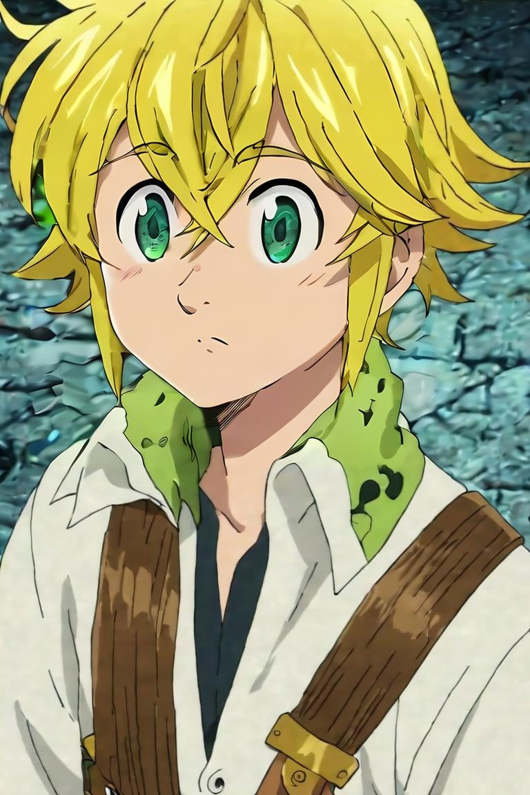 score_9, score_8_up, score_7_up, score_6_up, score_5_up, score_4_up, BREAK source_anime, anime screencap, anime coloring, , , , , 1boy, solo, male focus, <lora:meliodas_nanatsu_no_taizai_pony:0.88>, meliodas_nanatsu_no_taizai, blonde hair, green eyes, hair between eyes, comic book character costume, science fiction horror, , <lora:sdxl_lightning_8step_lora:1>