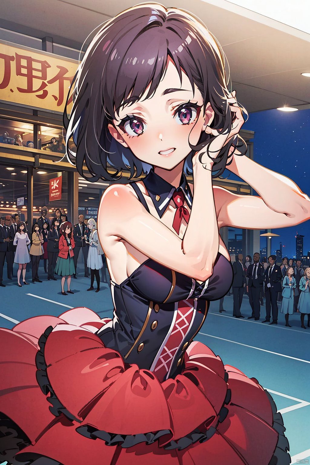 official art, 1girl, idol