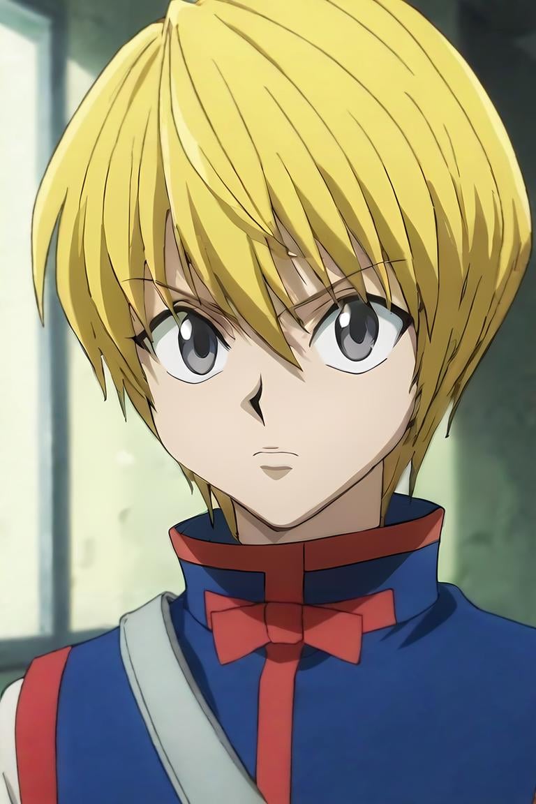 score_9, score_8_up, score_7_up, score_6_up, score_5_up, score_4_up, BREAK source_anime, anime screencap, anime coloring, official style, looking at viewer, , depth of field, 1boy, solo, male focus, <lora:kurapika_hxh_pony:0.96>, kurapika_hxh, blonde hair, grey eyes, short hair, bangs, hair between eyes, , , The Kingdom of the Unicorn, , <lora:sdxl_lightning_8step_lora:1>