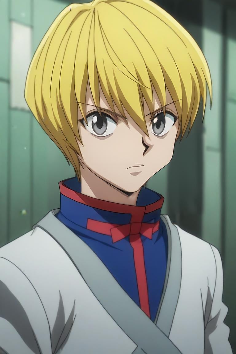 score_9, score_8_up, score_7_up, score_6_up, score_5_up, score_4_up, BREAK source_anime, anime screencap, , , looking at viewer, , depth of field, 1boy, solo, male focus, <lora:kurapika_hxh_pony:0.94>, kurapika_hxh, blonde hair, grey eyes, short hair, bangs, hair between eyes, swashbuckler costume, post-apocalyptic, , <lora:sdxl_lightning_8step_lora:1>