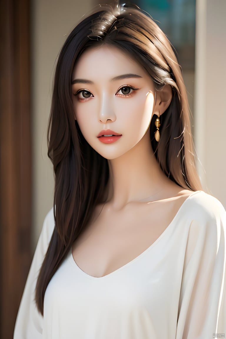  Best quality, masterpiece, ultra high res, (photorealistic:1.2), a girl,Depth of field, golden hour, (rim lighting:1.1), soft shadows, vibrant colors, hazy glow, painterly effect, dreamy atmosphere,A clear face,Black hair, long hair, straight hair,( white clothes:1.2),Tight clothes,Close-fitting clothes,Perfect facial features,Amazing beauty,collarbone, slender waist, colored lead, national style, (hand painting:1.3), mystery,