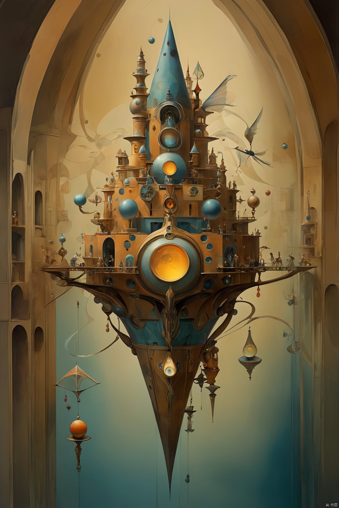  artfshnshtr, fuse M.C. Escher's geometric illusions with Anne Bachelier's enchanting characters. Prioritize the depiction of Bachelier's whimsical characters, Utilize Escher's intricate linework to create fantastical settings, while Bachelier's vibrant oil paintings breathe life into her characters. Infuse the dreamworld with the mystical essence of DMT or Ayahuasca, amplifying the ethereal energy and inviting immersive exploration centered around Bachelier's captivating characters, artchlr