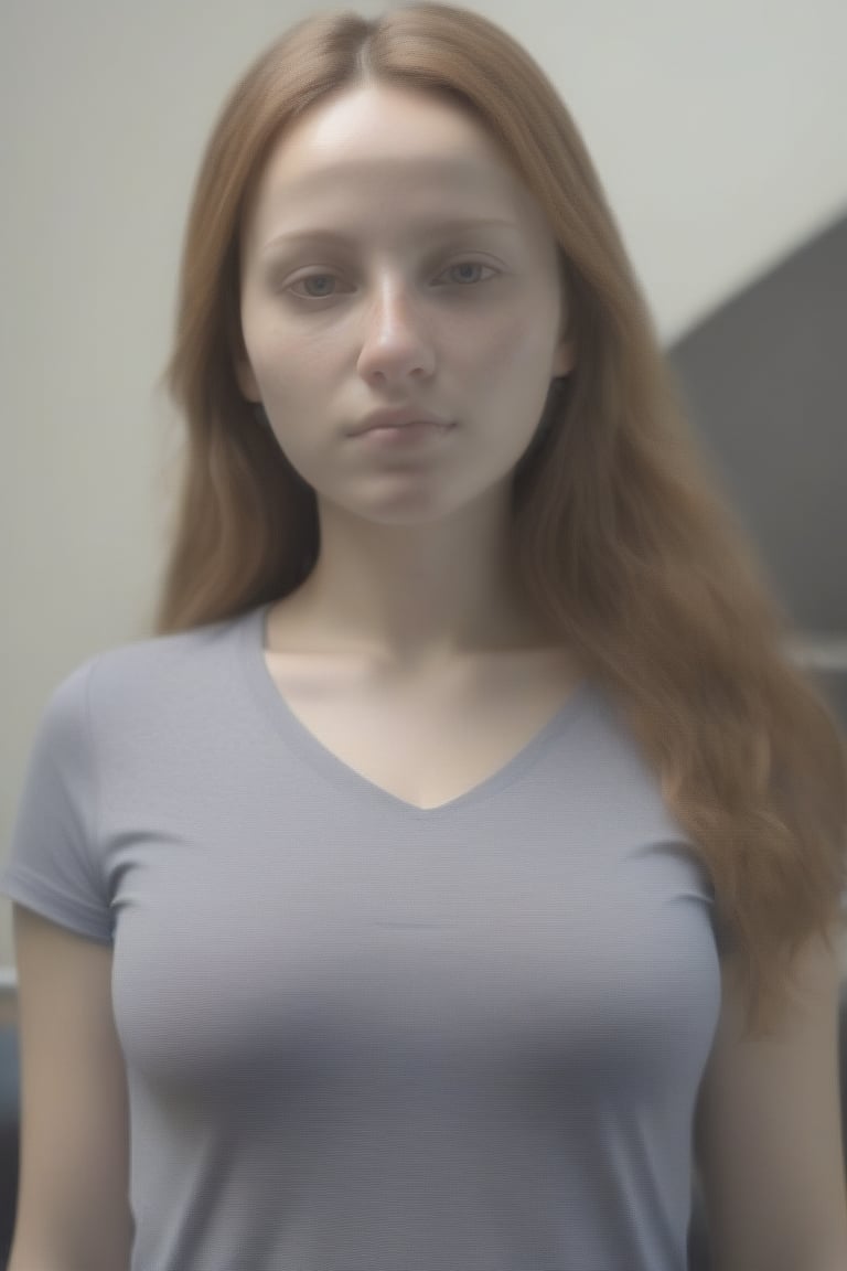 nice average girl posing, realistic