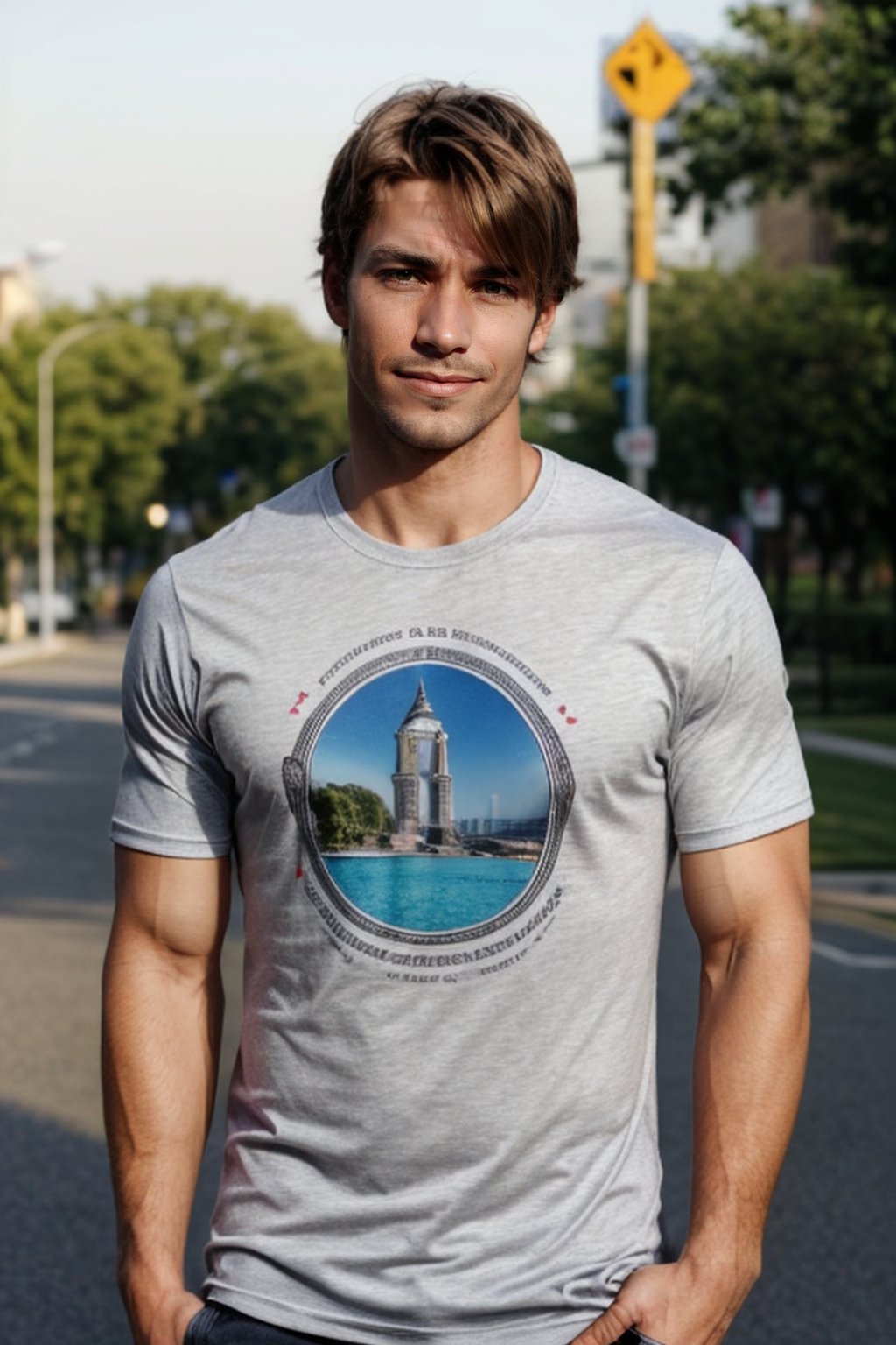 Photo upper ll body , looking at viewer, 4k, detailed photo, simple background, t-shirt ,1boy,,Youngman,Photorealistic ,Handsome guy,,Justinl