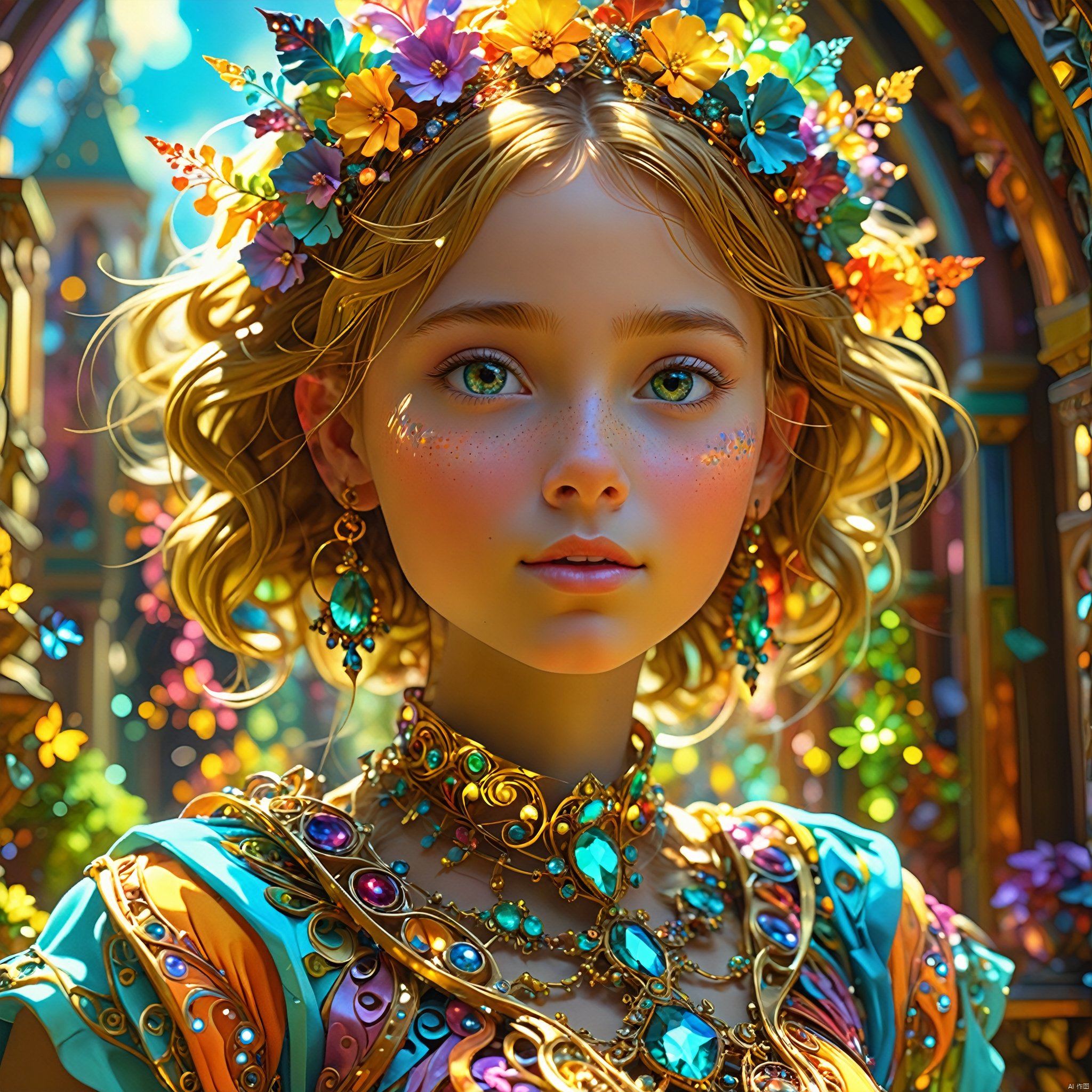 1girl,Authenticity,

magical radiance, Concept art,
fractal, colorful, depth of field , vivid colors, 
﻿Representative,boutique, Masterpiece, Intricate, 
High Quality, Best Quality, 
4K, 8K,Ultra HD,high res, absurd res,
Full Detail,Exquisite Detail, Super Detail, intricate details,
Natural light , Daytime sunlight ,