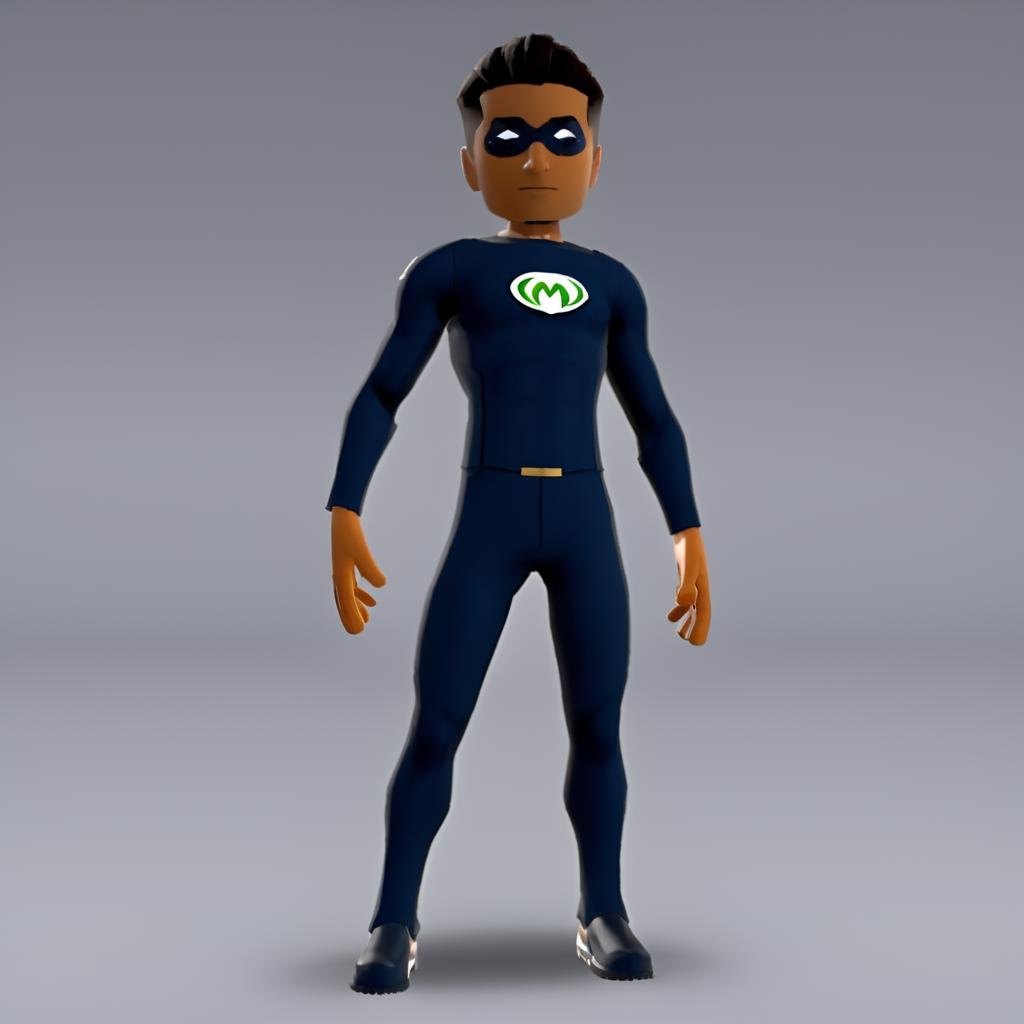 Superhero, mid body shoot,  xbox avatar, <lora:XboxAvatarConfig4SNRWithTENoRP:1>