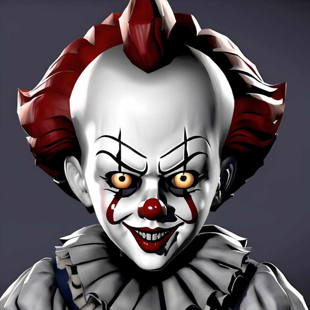 pennywise, portrait, face focused, xbox avatar, <lora:XboxAvatarPashOriginalDEBNoRP:1>