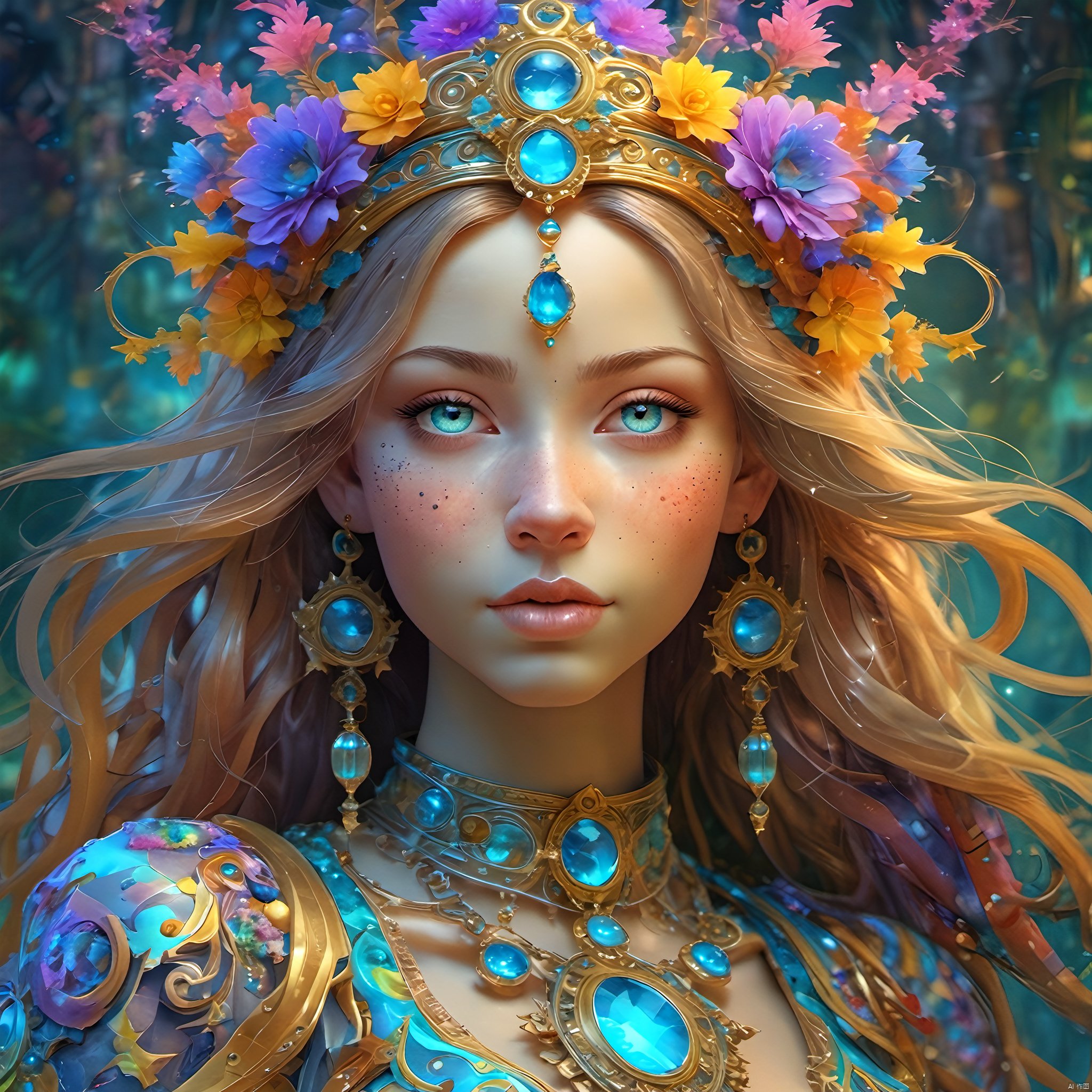 1girl,Authenticity,

magical radiance, Concept art,
fractal, colorful, depth of field , vivid colors, 
﻿