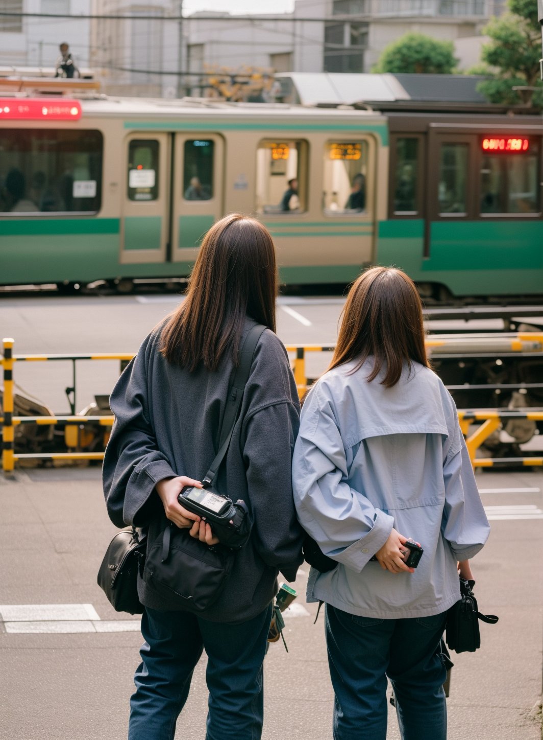 35mm —w 1920 —h 1080, fuji 50r 35mm, photo 15mm, photo 35mm, Train station in Japan during the daytime, high detail, realistic photography, 35mm format, Fujifilm 50R, 1920x1080 resolution, cinematic composition, natural lighting, vibrant colors, urban scenery, travel photography by Steve McCurry and Hiroshi Sugimoto, iconic location,fujifilm