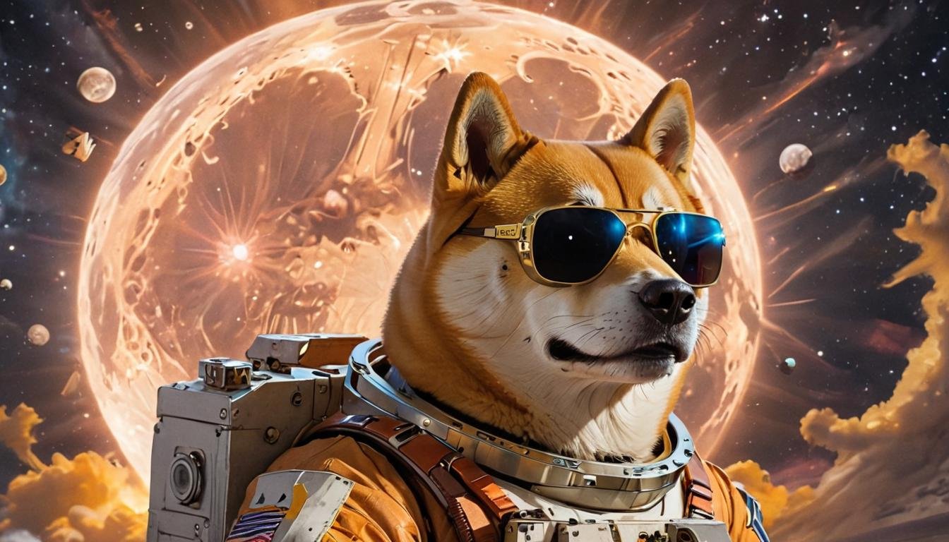 dogecoin artstyle, space travel, George A. Romero, Virtual reality <lora:Dogecoin artstyle - Trigger is Dogecoin Artstyle:1>