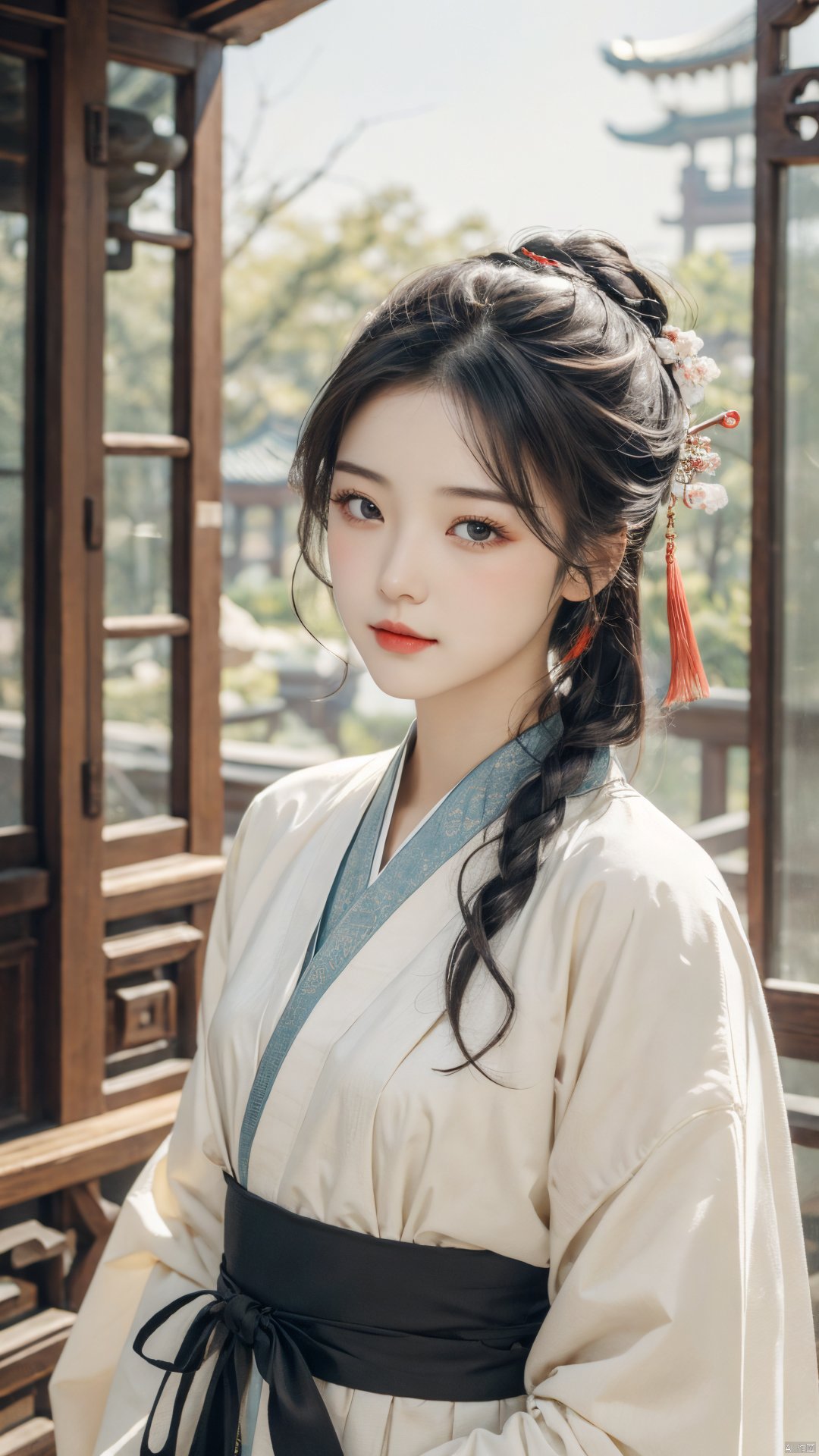  masterpiece,best quality,1girl,hanfu,chinese girl. black eyes,
