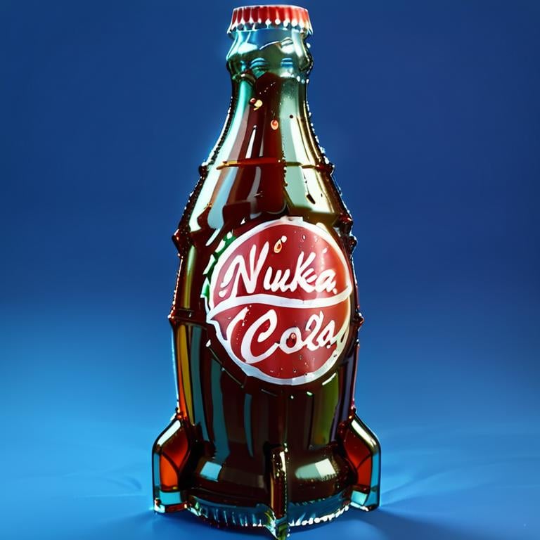 score_9, score_8_up, score_7_up, score_6_up, score_5_up, score_4_upfallout,nuka cola,nuka cola text on bottle,english text,no humans,blue background,bottle,still life,product placement,coca-cola,soda bottle,cola <lora:fallout_pony:0.8>