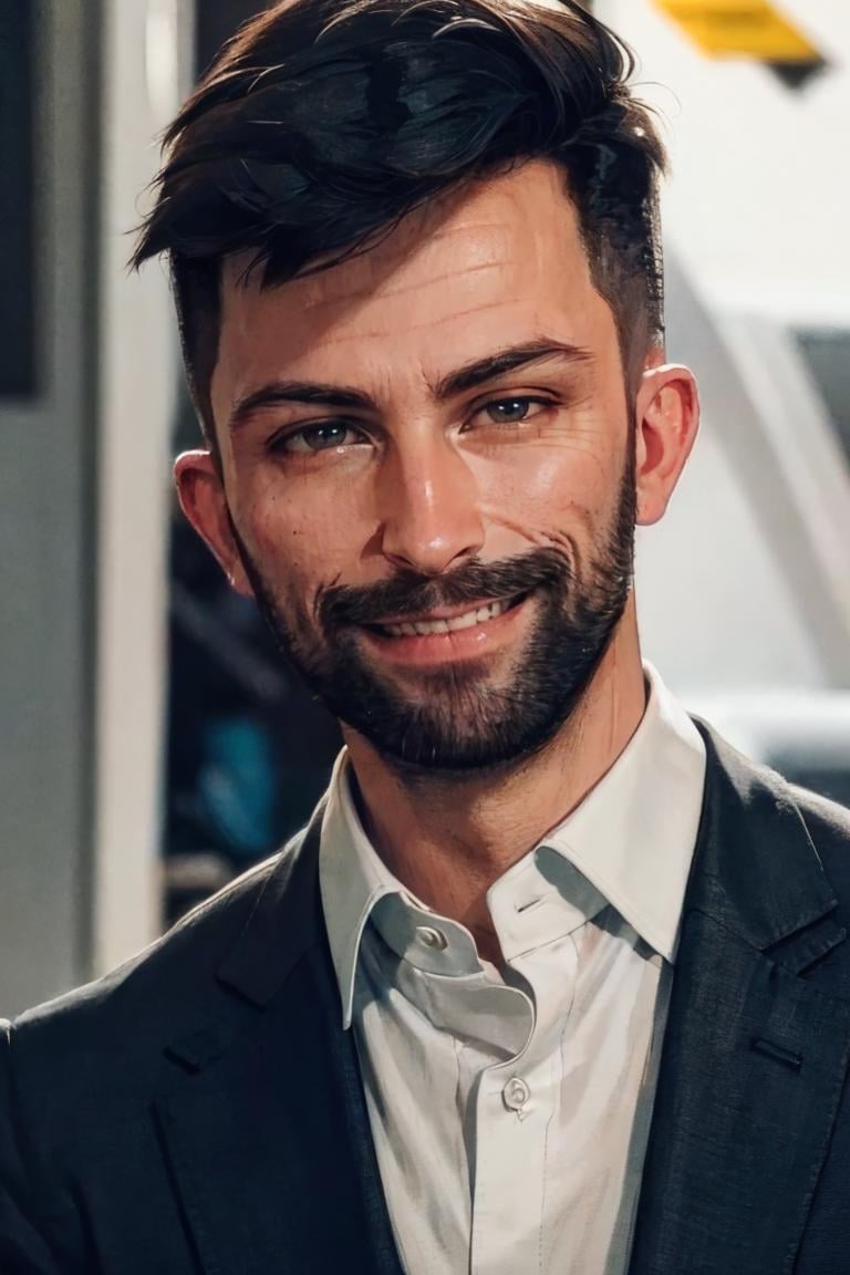 (masterpiece, best quality:1.2), smirk, medium hair, stubble, (depth of field:1.1), photo of person, medium shot, dress shirt, suit, tie, portrait, masterpiece, highness, perfect face, perfect picture, detailed eyes ,sharp focus, at the office, mattrh<lora:EMS-312600-EMS:1.000000>