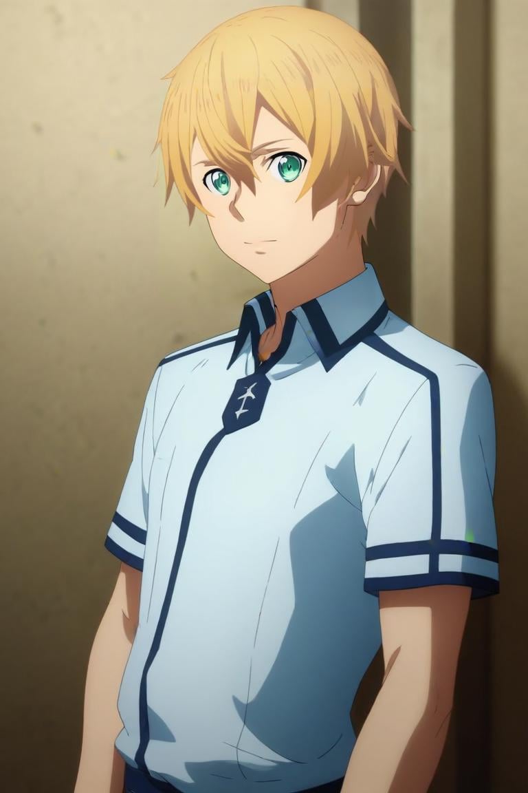 score_9, score_8_up, score_7_up, source_anime, (realistic:0.6), looking at viewer, upper body, depth of field, 1boy, solo, male focus, <lora:eugeo_sao_pony:0.96>, eugeo_sao, , polo shirt,, The City of Glas, Hands on the stomach, suggesting nervousness or discomfort, <lora:sdxl_lightning_8step_lora:1>