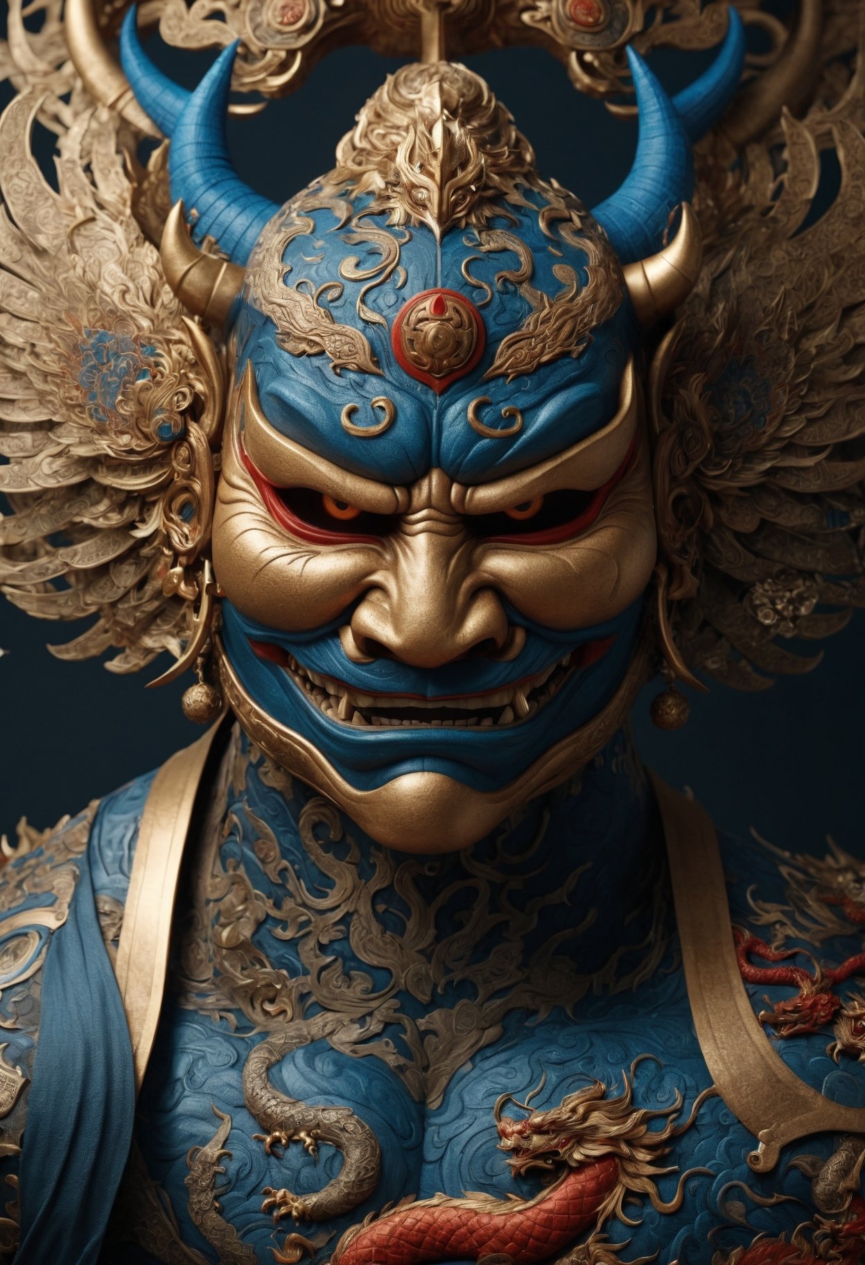 DonMP41n717Bl4ckXL DonMD347hM374lXL (masterpiece, best quality,detailed light),   DonMH4ny4XL,  Acting , (stylized with dragons and hannya masks:0.5),  (highres, 4k, 8k, intricate detail, cinematic lighting, amazing quality, amazing shading, soft lighting, Detailed Illustration, wallpaper)   <lora:myLoraXL_test\DonMH4ny4XL-000008:0.8>, ,