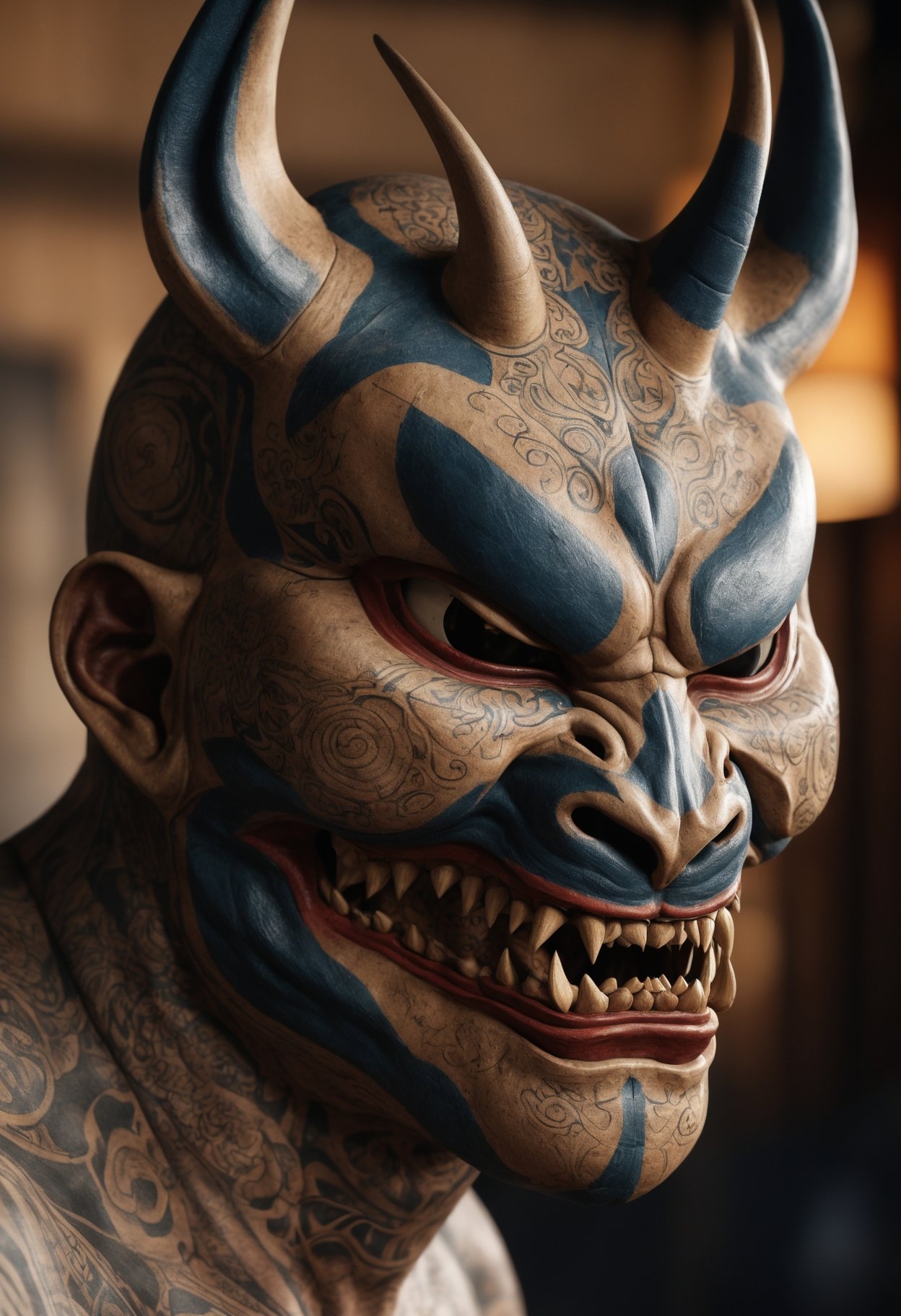 (masterpiece, best quality,detailed light),   DonMH4ny4XL, aardvark, hannya mask tattoos,  (highres, 4k, 8k, intricate detail, cinematic lighting, amazing quality, amazing shading, soft lighting, Detailed Illustration, wallpaper)   <lora:myLoraXL_test\DonMH4ny4XL-000008:0.8>,