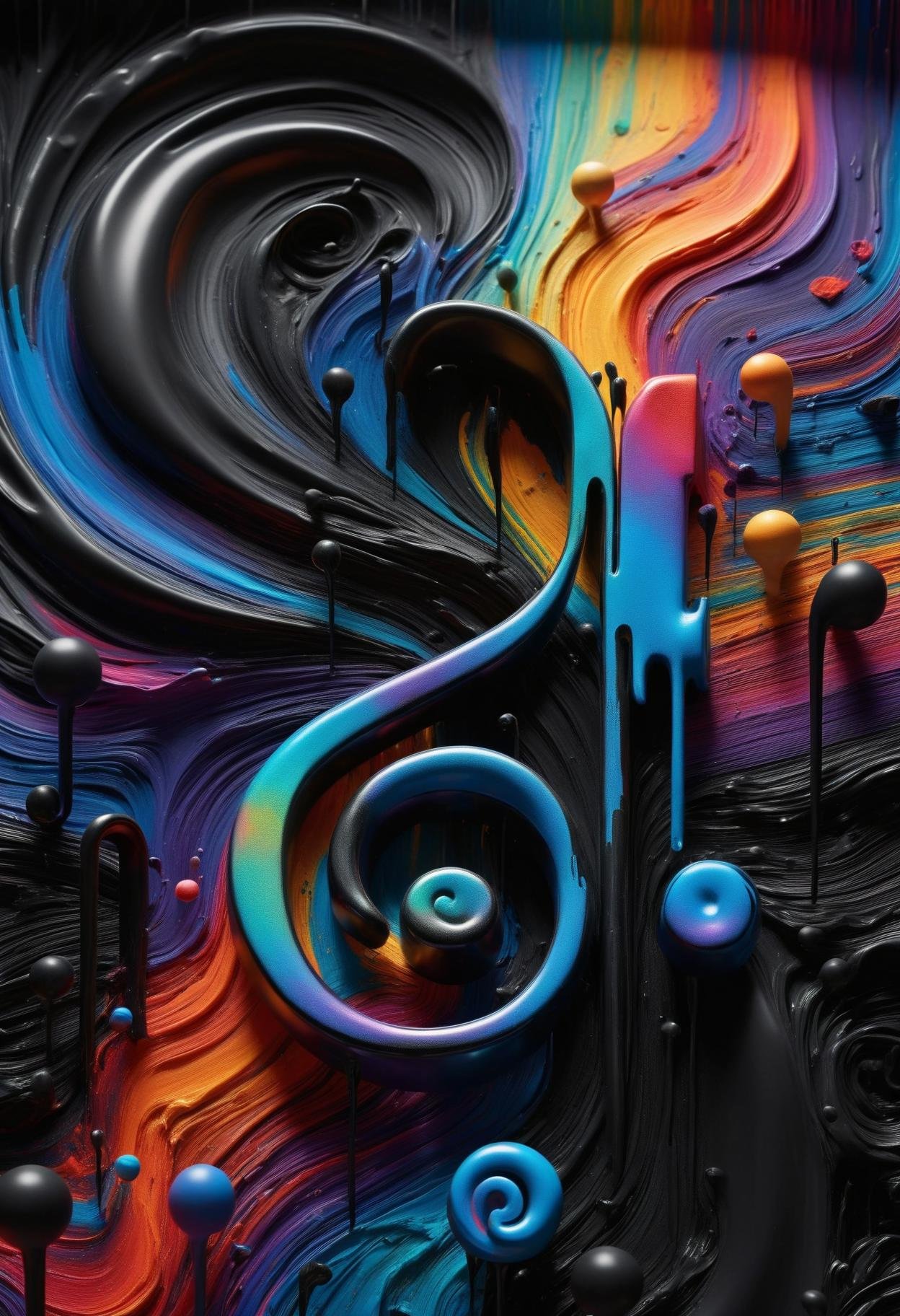 DonMP41n717Bl4ckXL  electronic sound effects, alto clef,holographic sounds, fusion, vibrant colours, black paint <lora:DonMP41n717Bl4ckXL-000008:1>