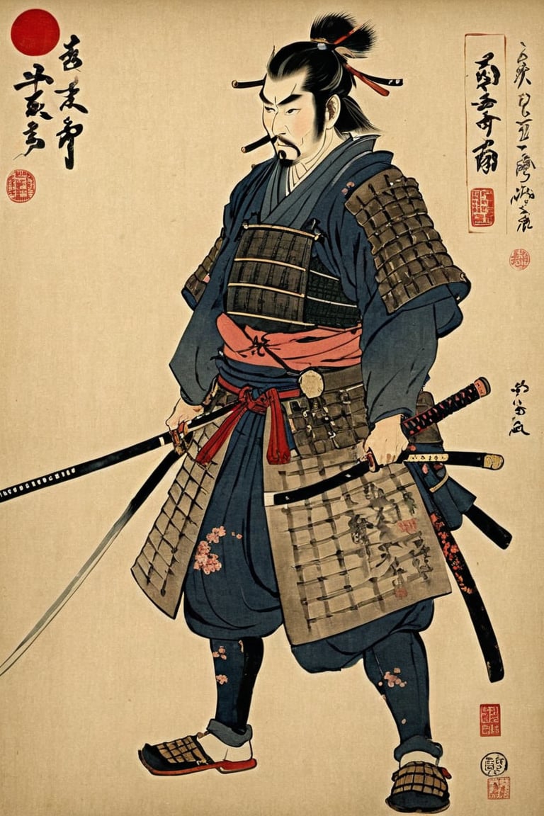 A Traditional Japanese Art, samurai, painting