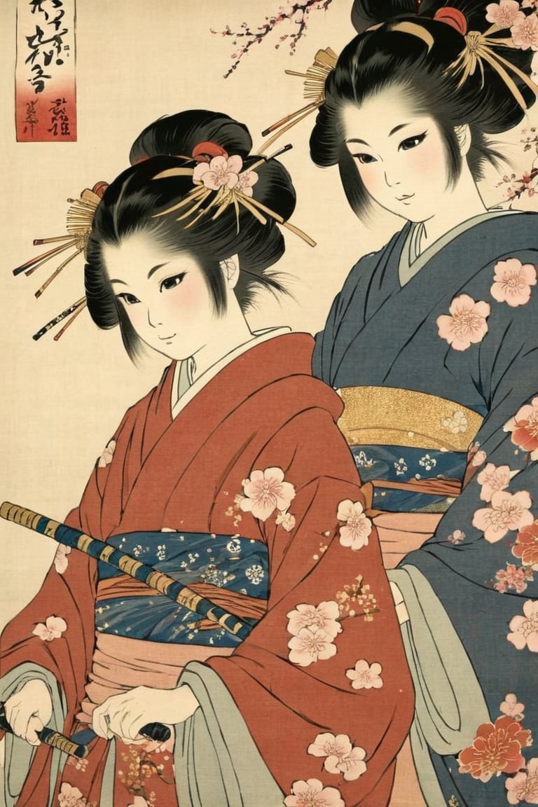 A Traditional Japanese Art, 1girls, painting