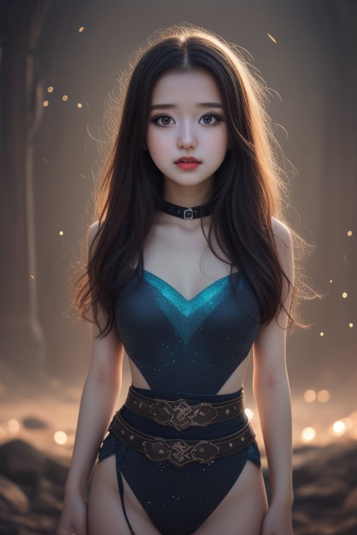 (brunette enchantress:0.8), ((((magical), unearthly), magical)), magical, high fantasy, waist up, perfect eyes, huge eyes, kawaii eyes, gaze, highest quality, HD, 4k, fstop, depth of field, cinematic lighting, best illumination, cinematic, 18 years old, cute, fit, stunning, dazzling, atmospheric, vibrant