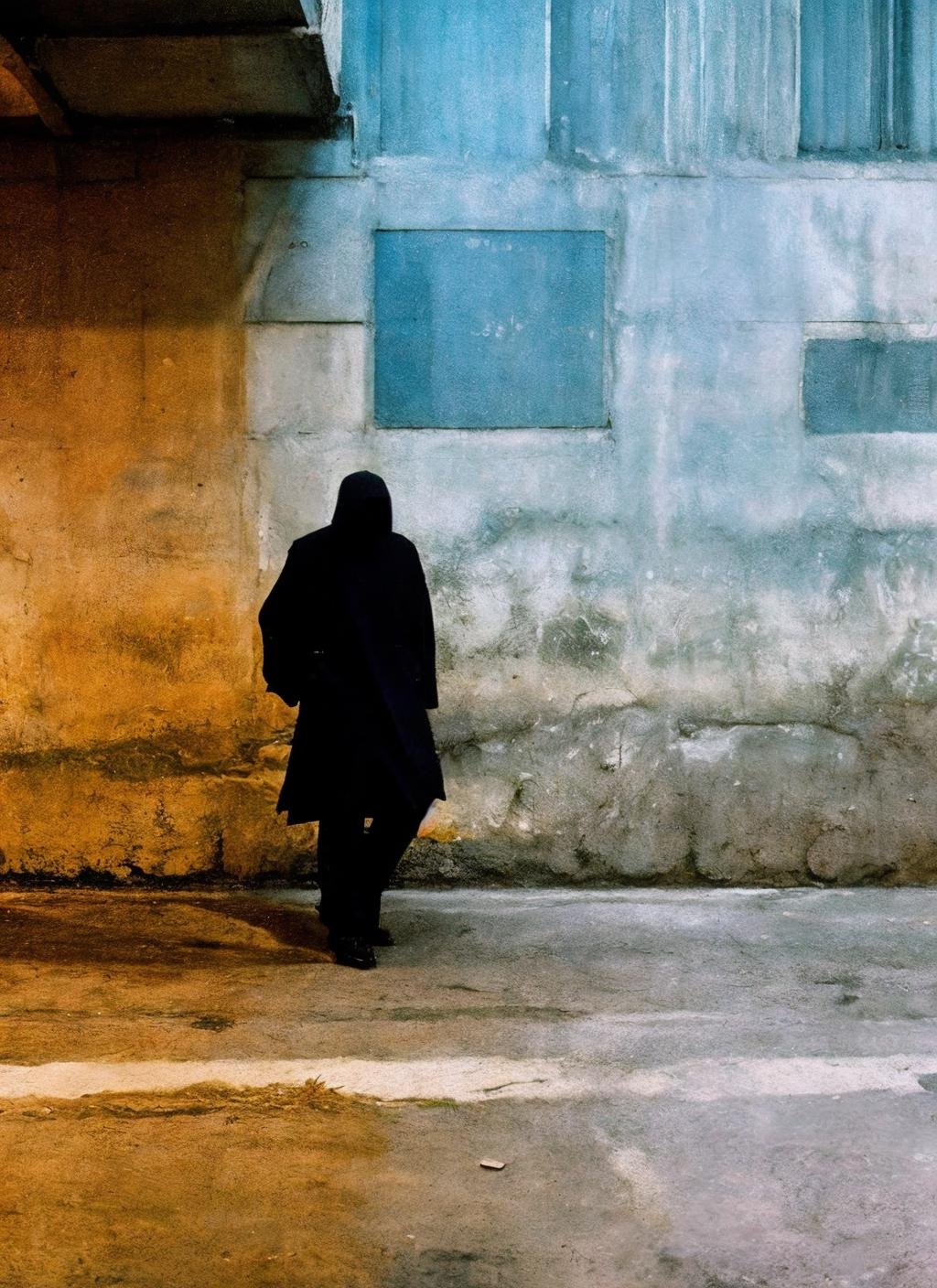 cyberpunk city background,no face,hide face,80mm f/11 on kodak ektachrome e100, soft focus, film grain, muted colors,realistic,best quality,   <lora:opium:1>