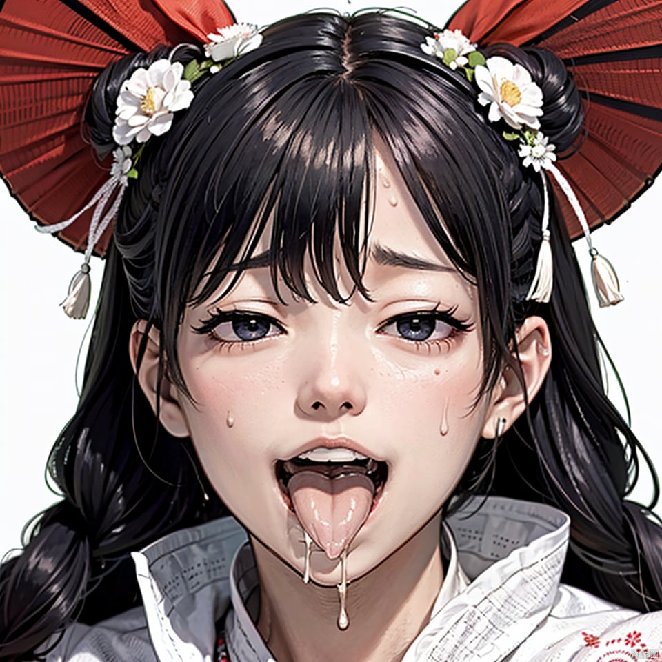 1boy, face, ahegao, femdom, tears, open mouth, tongue out, , hanfu