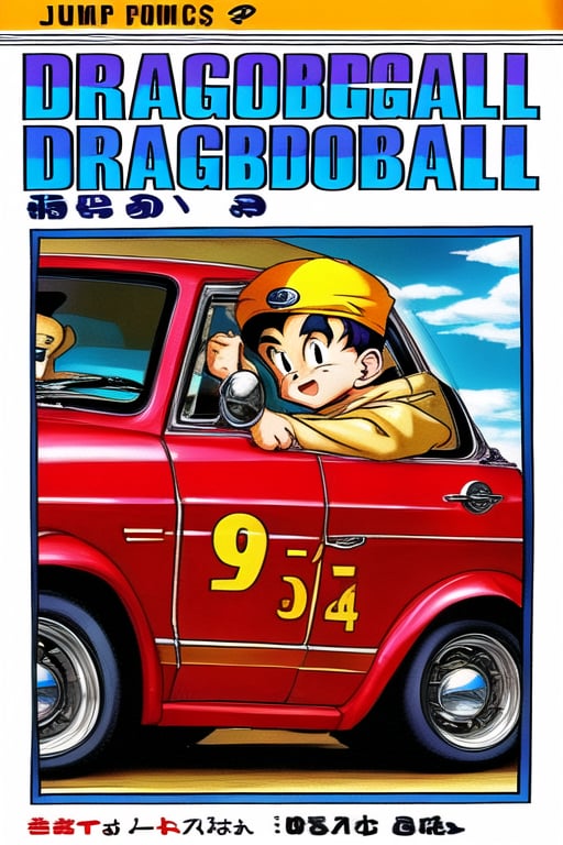 1boy ,car ,Dragon ball cover