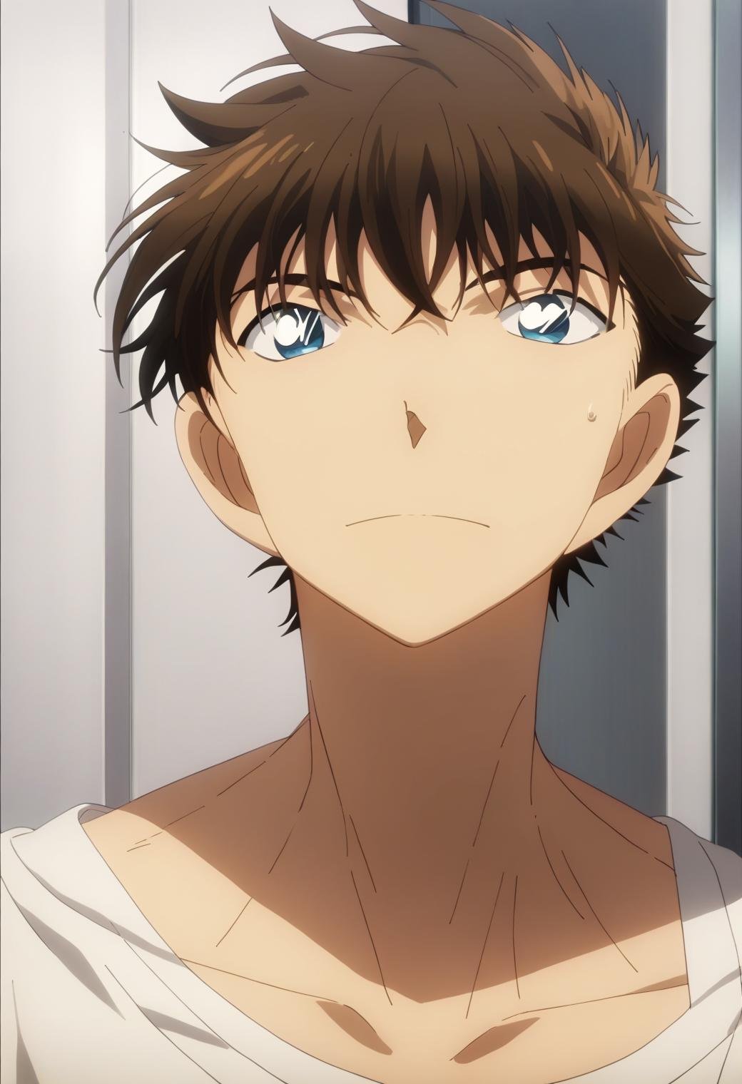 score_9, score_8_up, score_7_up, score_6_up, 1boy, kuroba kaito, brown hair, blue eyes, official art, best quality, amazing quality, best aesthetic, absurdres, solo ,fine anime screencap_xl<lora:EMS-318143-EMS:1.000000>, <lora:EMS-345883-EMS:1.000000>