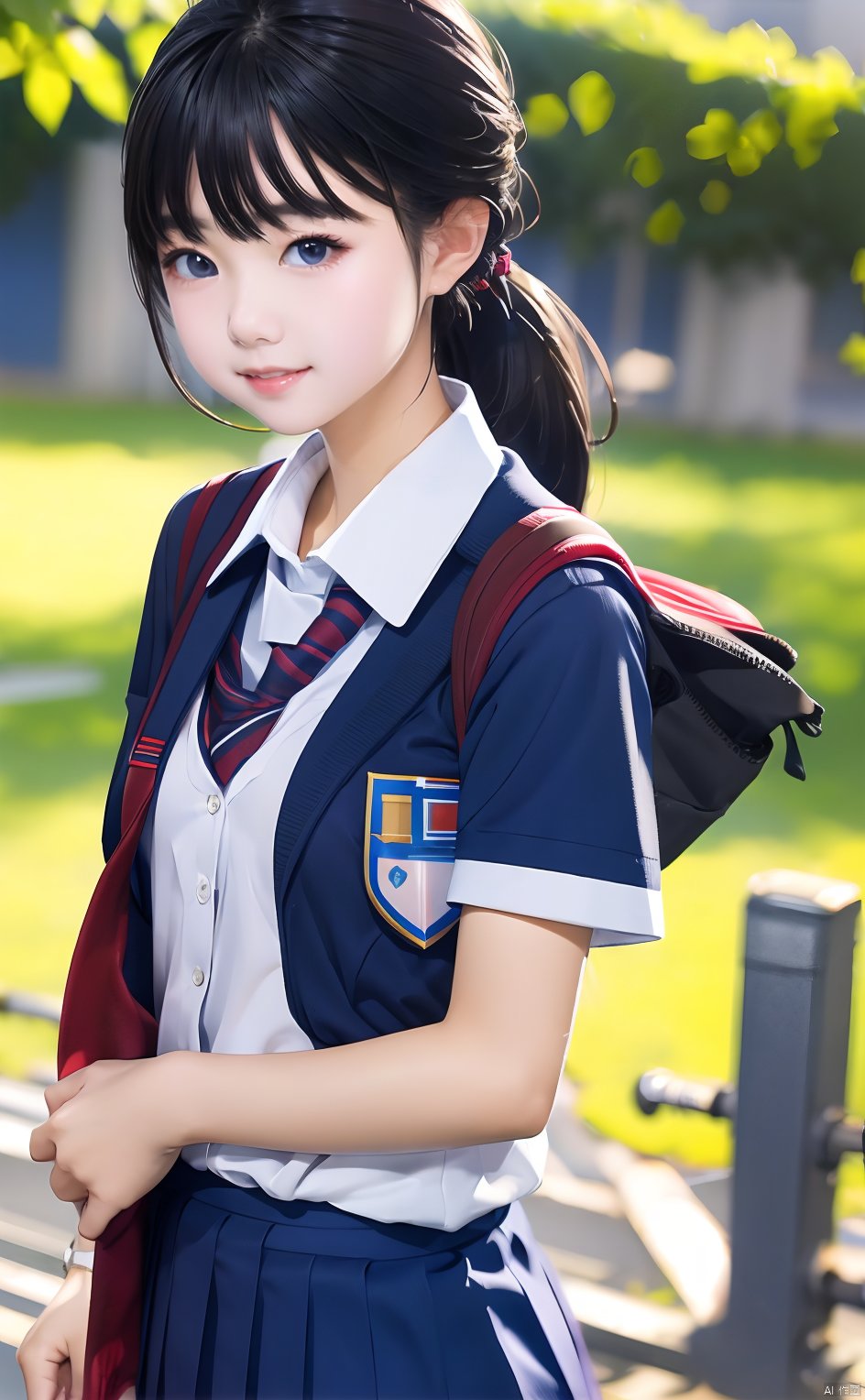  masterpiece,8k,best quality,1girl,solo,((depth of field)),school uniform