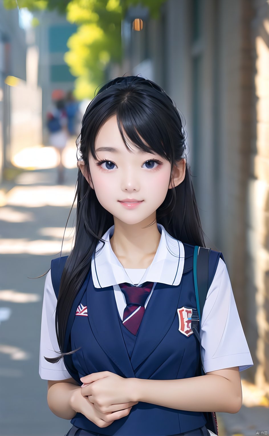  masterpiece,8k,best quality,1girl,solo,((depth of field)),school uniform