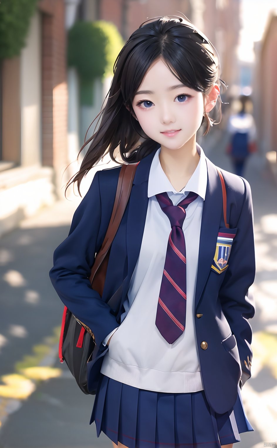  masterpiece,8k,best quality,1girl,solo,((depth of field)),school uniform