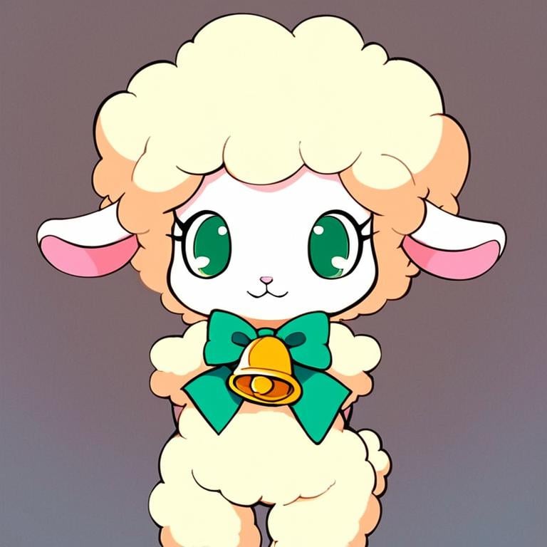 score_9, score_8_up, score_7_up, jewel pet,Flora,solo,blonde hair,bow,animal ears,green eyes,horns,no humans,bell,furry,sheep horns,sheep,sheep ears,sheep girl <lora:jewel_petPony:0.8>