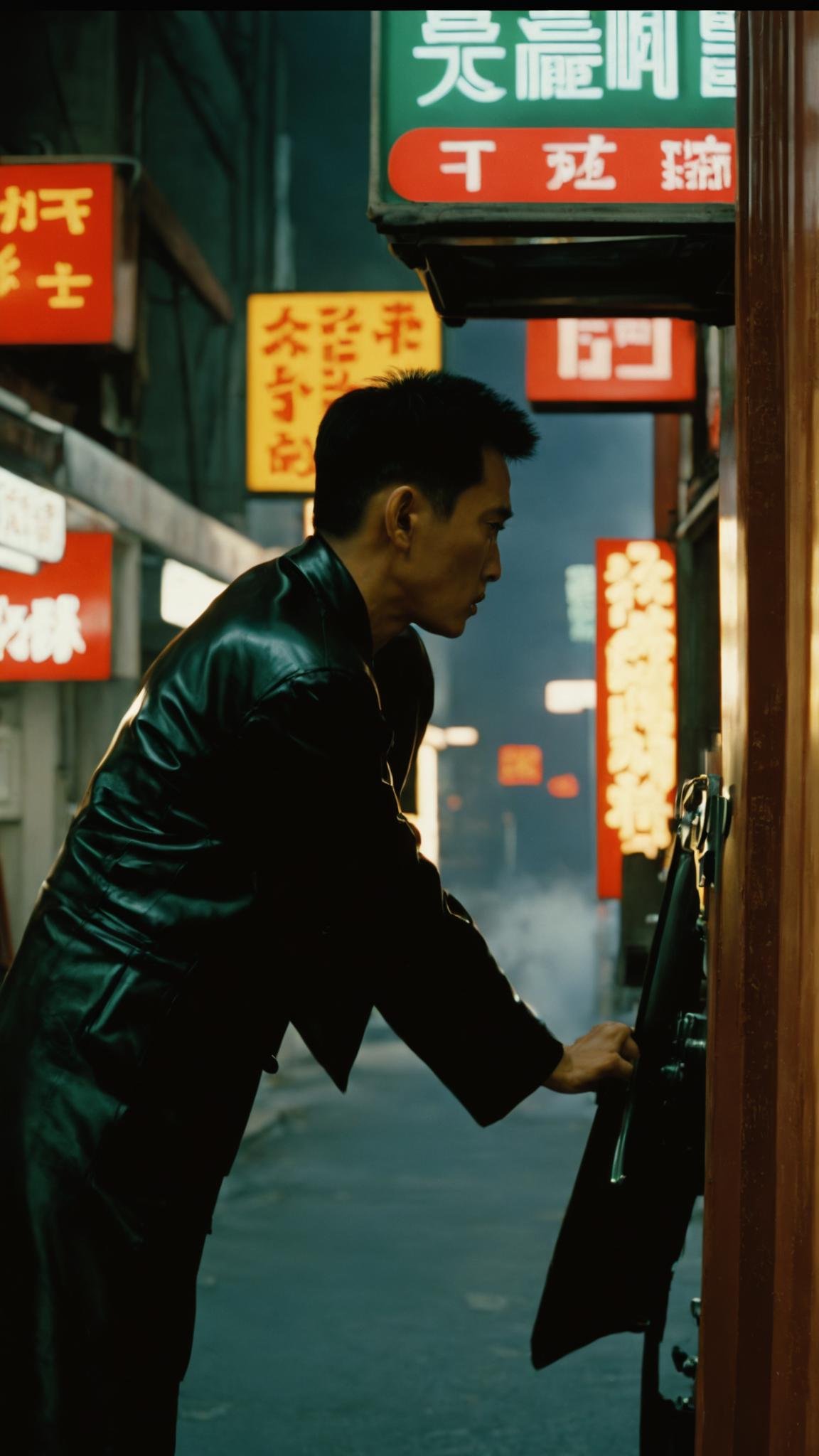 movie screen cap , cinematic movie by Wong Kar-wai , Haskell Wexler