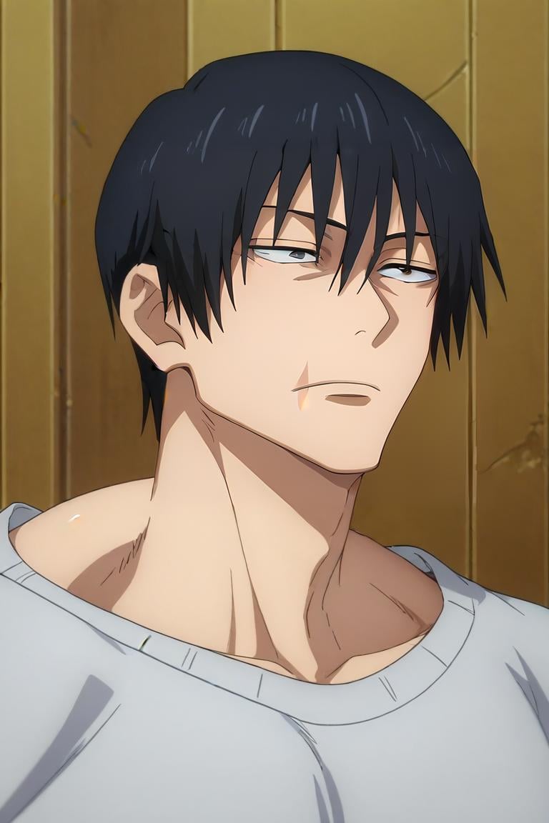 score_9, score_8_up, score_7_up, source_anime, anime screencap, , , , upper body, , 1boy, solo, male focus, <lora:touji_fushiguro_pony:1>, touji_fushiguro, black hair, black eyes, short hair, hair between eyes, bangs, , , The Palace of Dreams, , <lora:sdxl_lightning_8step_lora:1>