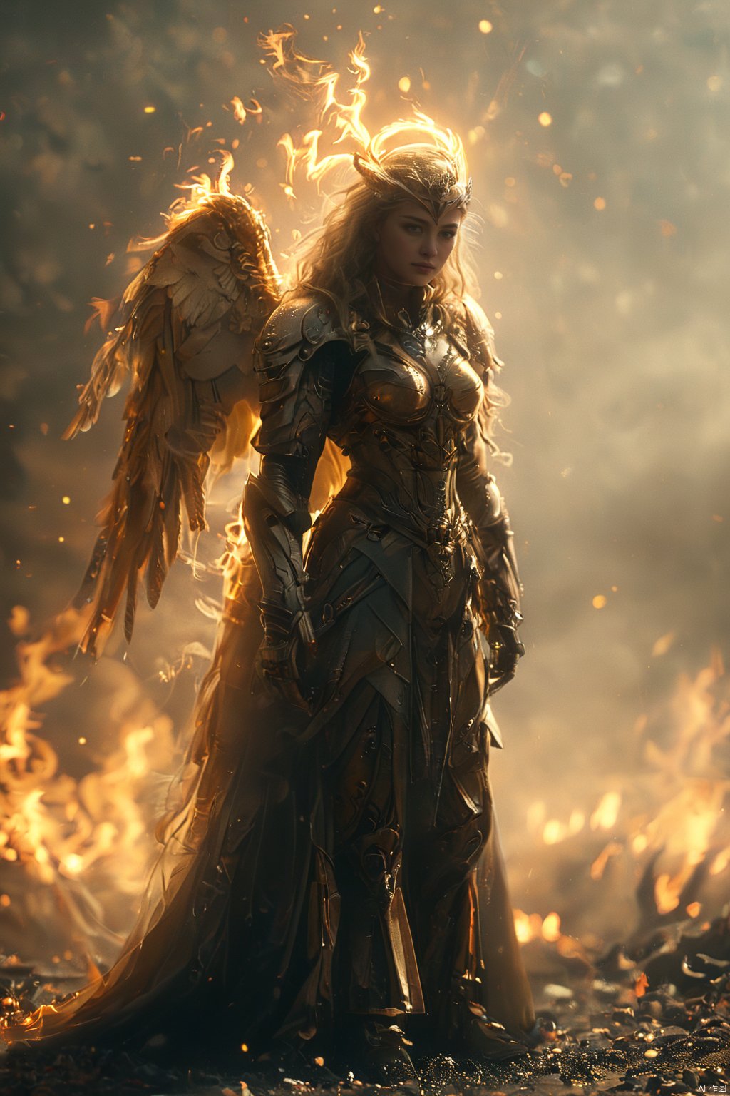 masterpiece, top quality,phoenix dark is x-men, beautiful and aesthetic:1.2, (1girl:1.3), (full body:1.5),red suitbody ,looking at viewer,fire hair, extreme detailed,(fire hands:1.5),fire,smoke,goddess, detailed, detail fingers, detail face, masterpiece,ultra realistic,32k,extremely detailed CG unity 8k wallpaper, best quality, Cinematic photography, movie mood, cinematic light, compelling composition, storytelling elements, conveys emotion, mood, and narrative depth, creating visually striking images that feel like still frames from a film, Cinematic portrait photography, capture subject in a way that resembles a still frame from a movie, cinematic lighting, story, narrative quality, drawing viewers into the scene and evoking a sense of cinematic immersion, capturing emotion, professional, engaging, compelling composition, night photography, nocturnal beauty, city lights, starry skies, celestial wonders, moonlit landscapes, urban glow, capturing the essence of darkness, ethereal atmosphere, dramatic shadows, magical ambiance, long exposure techniques, expert use of light sources,MECHA ANGEL SOLDIER,TRIDENT,Heavenly Breasts, HKMAGIC