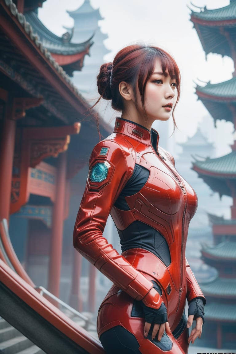 (((iconic,futuristic-sci-fi but extremely beautiful),  pea red)
(((intricate details, masterpiece, best quality)))
(((Wide angle, full body shot, profile view)))
(((dynamic pose, looking at viewer))) 
Chinese girl,sexyling54894416