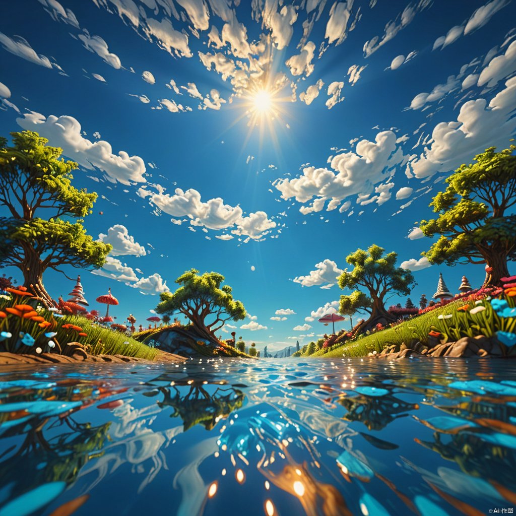 blue sky, 
wonderland,


Adequate sunlight,reflection, true light and shadow, perfect lighting,
no humans,Realistic, 
Overlooking,
Representative,boutique, Masterpiece, Intricate, 
High Quality, Best Quality, 
Ultra HD,high res, 
Full Detail,
(
),
,Authenticity,
Take photos,

﻿