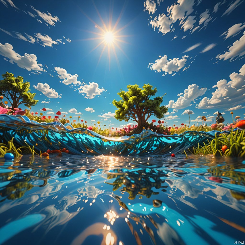 blue sky, 
wonderland,


Adequate sunlight,reflection, true light and shadow, perfect lighting,
no humans,Realistic, 
Overlooking,
Representative,boutique, Masterpiece, Intricate, 
High Quality, Best Quality, 
Ultra HD,high res, 
Full Detail,
(
),
,Authenticity,
Take photos,

﻿