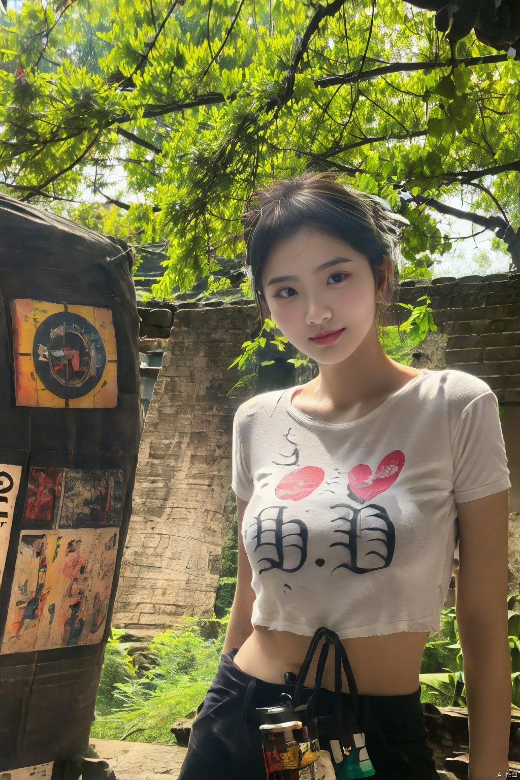 (global illumination, reality,ray tracing, HDR, unreal rendering, reasonable design, high detail, masterpiece,best quality, ultra high definition, movie lighting),
1girl,outdoor,looking_at_viewer,side_blunt_bangs,china_dress,chinese_style,big breasts,pose,solo,1girl,black hair,black eyes, ,  xieshi, makeup, eyeshadow,写实,