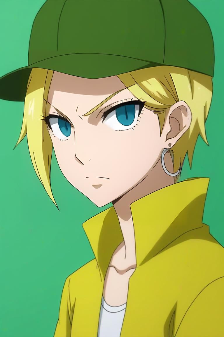 score_9, score_8_up, score_7_up, source_anime, , (photorealistic:0.6), looking at viewer, , depth of field, 1girl, aqua eyes, baseball cap, blonde hair, closed mouth, earrings, green background, hat, hoop earrings, jewelry, looking at viewer, shirt, short hair, simple background, solo, upper body, yellow shirt, solo, science fiction apocalyptic and post-apocalyptic, <lora:fairy_tail_style_pony:0.92>, fairy_tail_style, <lora:sdxl_lightning_8step_lora:1>,