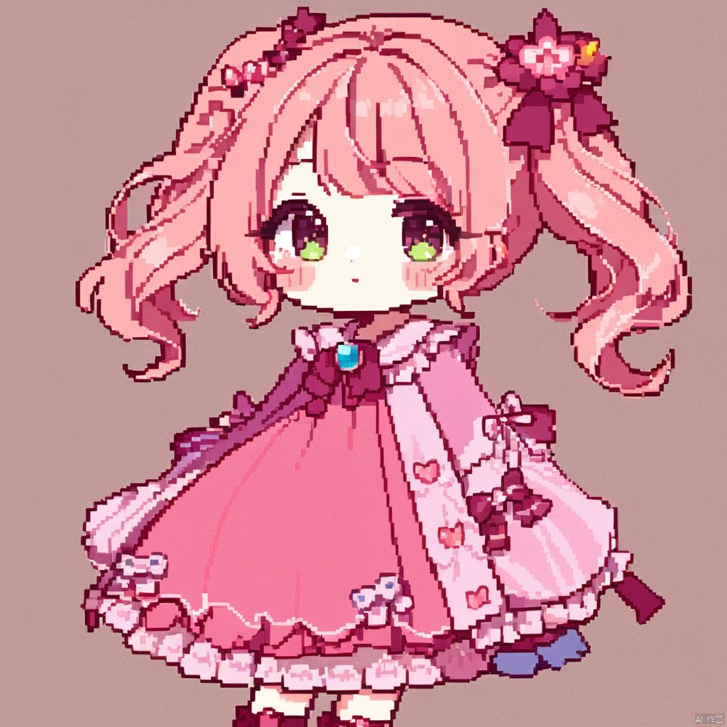 1girl,cute,Pixel art,simple background,masterpiece,best quality,very aesthetic,extremely detailed