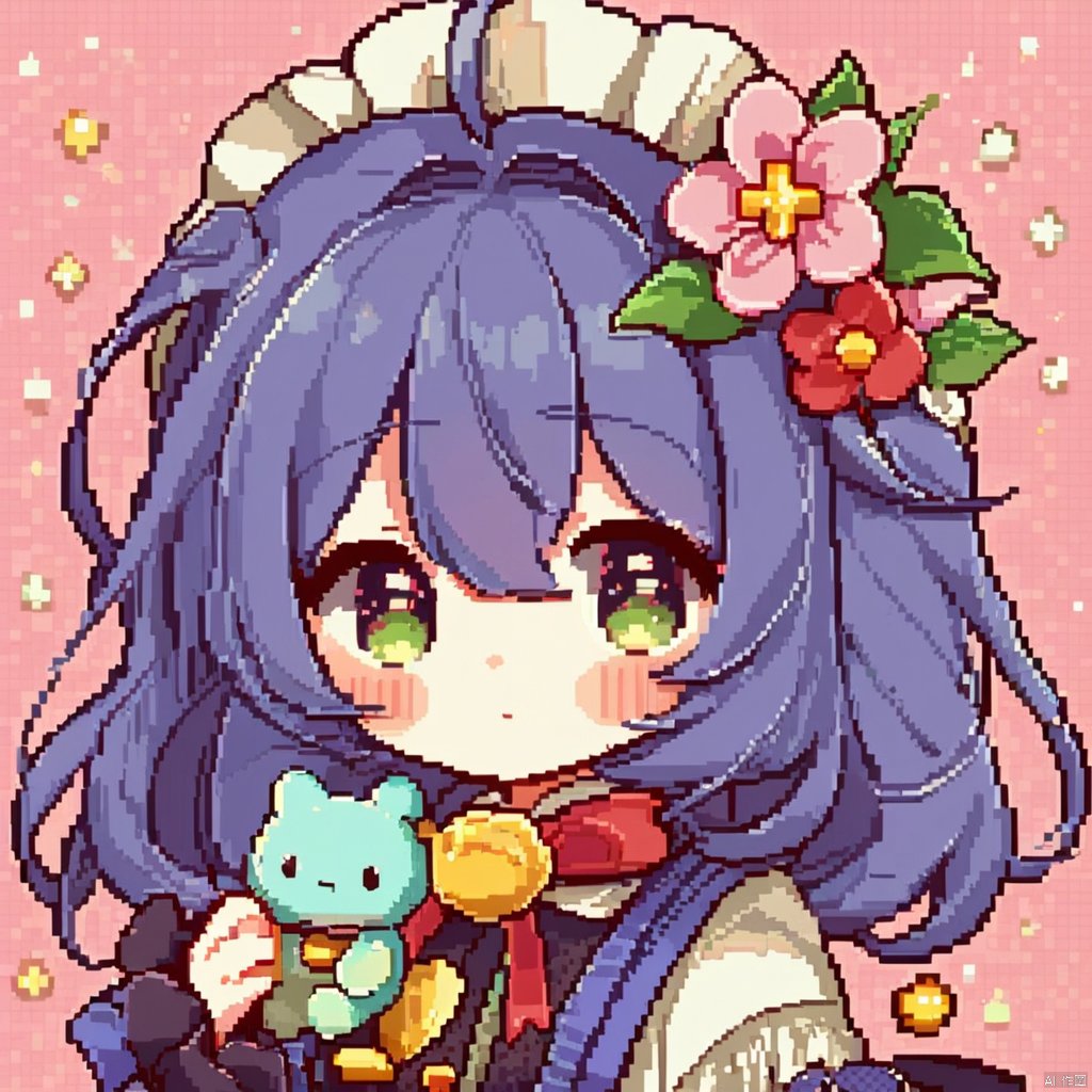 1girl,cute,Pixel art,simple background,masterpiece,best quality,very aesthetic,extremely detailed