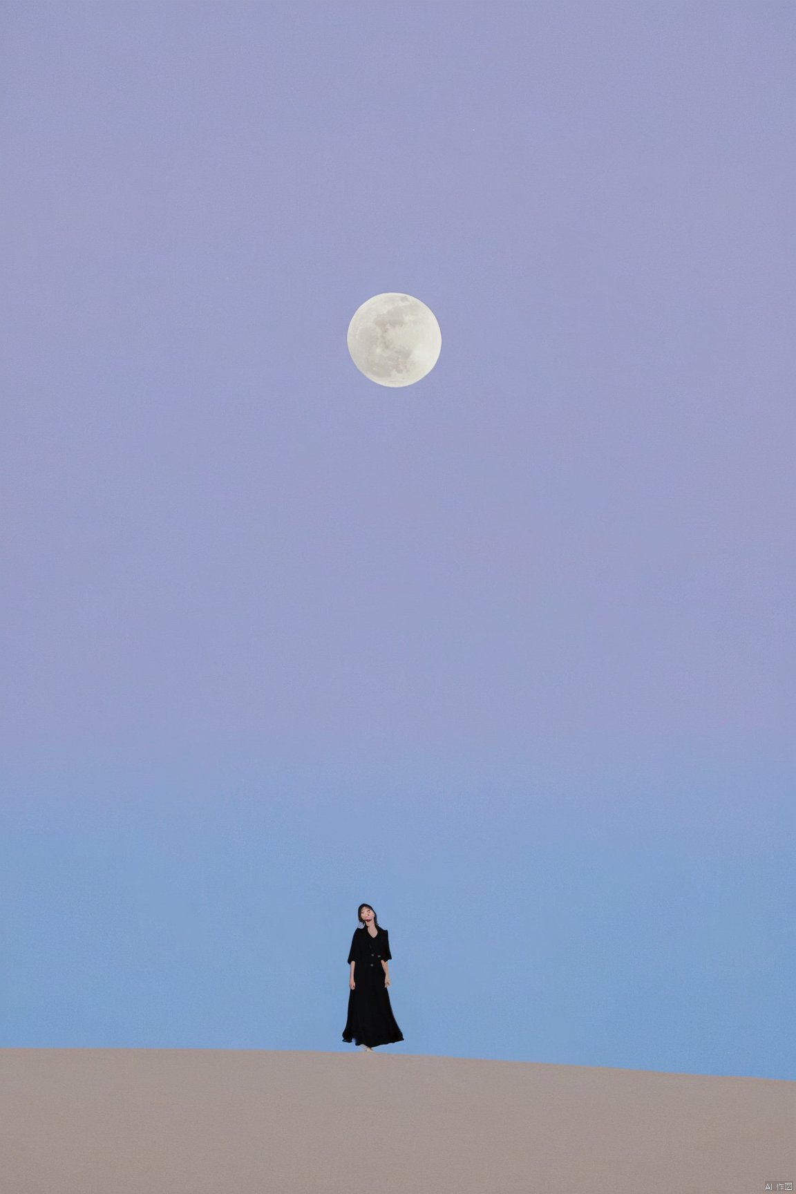 sky_moon,sky,full moon,scenery,desert,1girl,,star,more detail XL,xxmixgirl, xxmix_girl, monkren