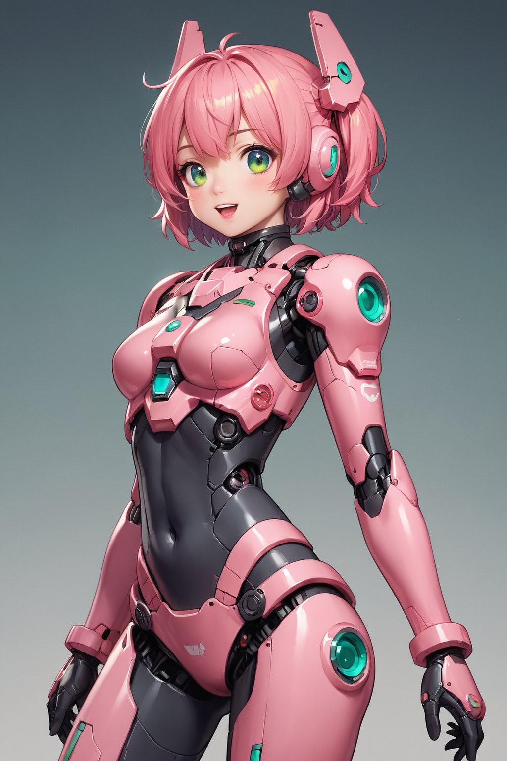 score_9, score_8_up, score_7_up, score_6_up, score_5_up, score_4_up, 
Source_Anime, Source_Japanese anime, Source_Pro anime, 
1girl, solo, ovely mecha girl, futuristic cute suit, neon pink and green accents, joyful expression, petite build, lively urban scene, soft and shiny hair, detailed accessories, FuturEvoLab-lora-mecha, 