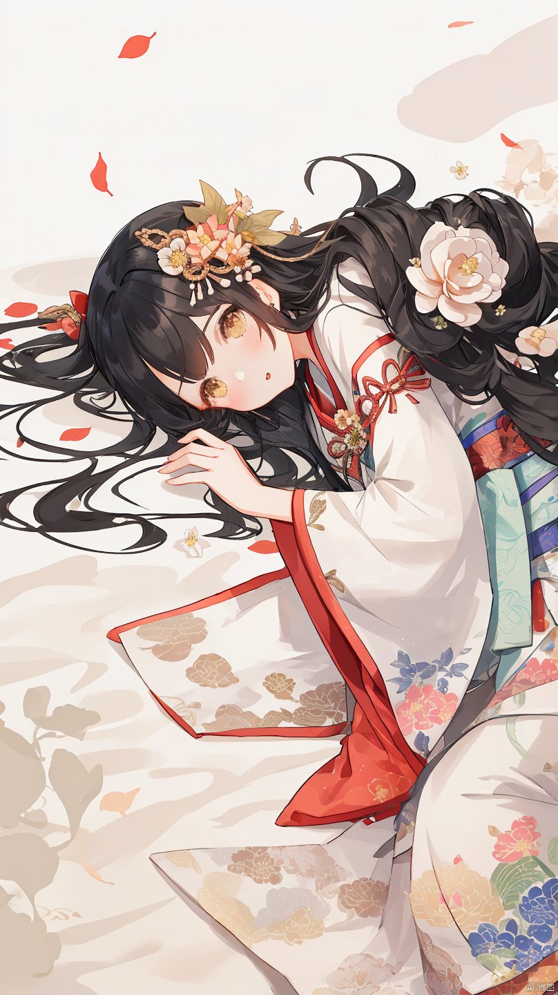  apple_caramel,best quality,masterpiece,realistic,(simple background:1.3),hair ornament,1girl,solo,black hair,long hair,mountain,cloud,(flower:1.2),upper body,wind,hanfu , hair ornament , chinese clothes,leaf,lying,(on side:1.5),ink wash painting,ink,head hold



