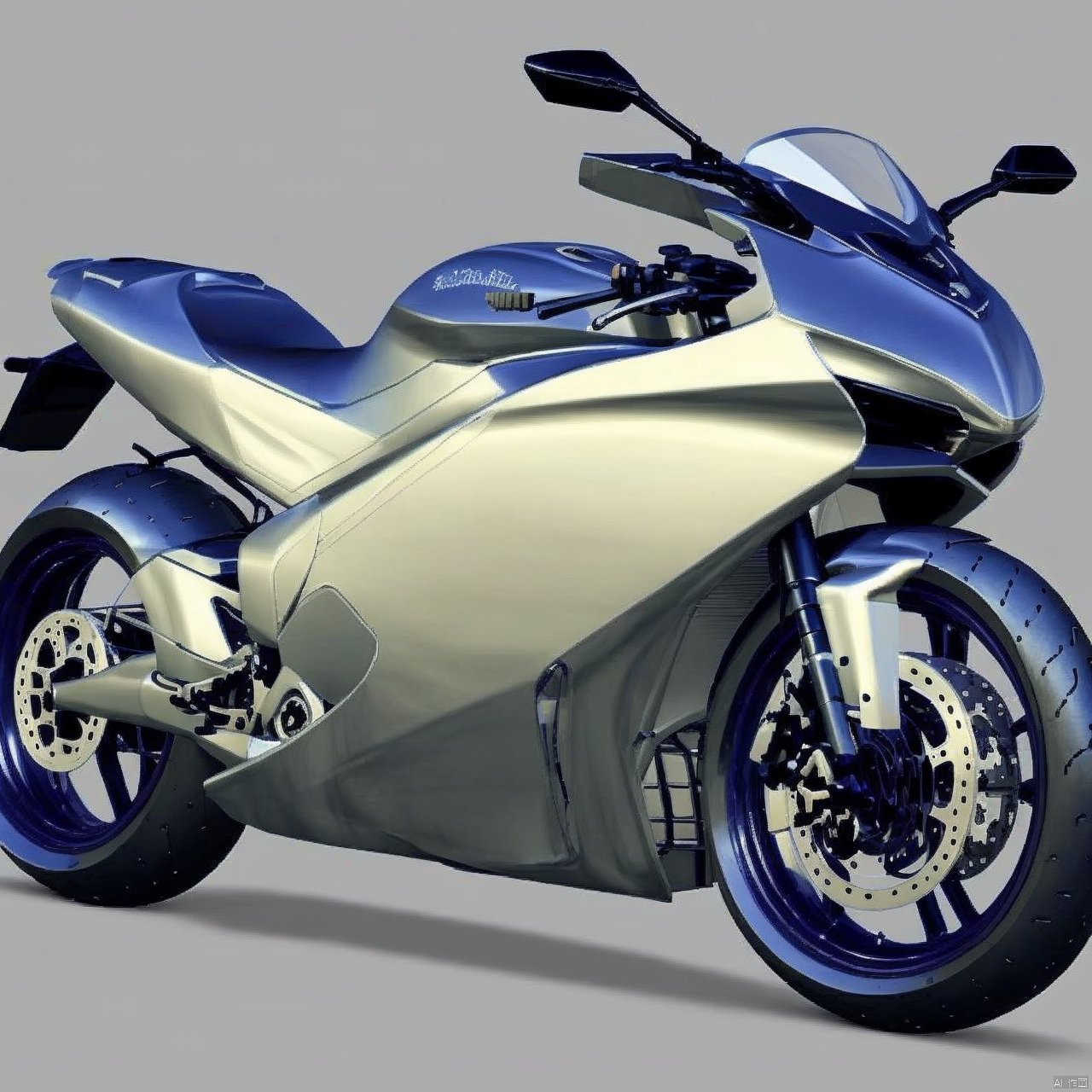  simple background, grey background, no humans, ground vehicle, motor vehicle, realistic, vehicle focus, motorcycle, wheel